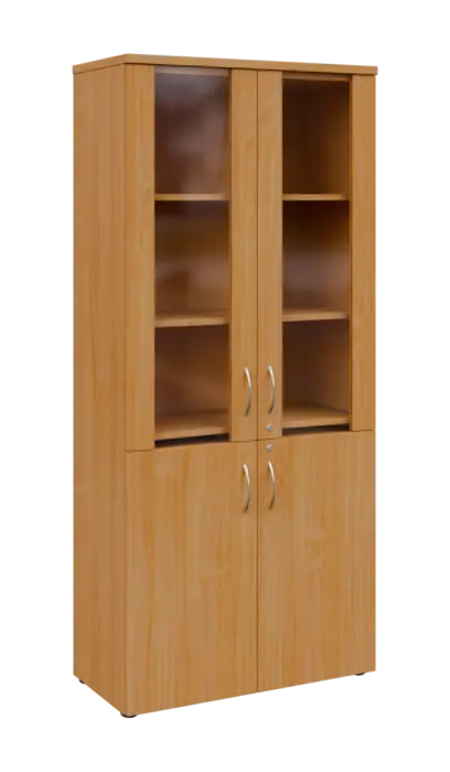 LE - 00 skříň lékařská prosklená, korpus buk royal, dvířka buk royal